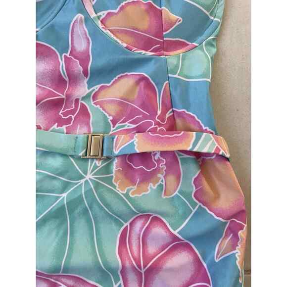 Kenny Flowers Swim One Piece Swimsuit Belted Multicolor The Maui - Picture 4 of 9